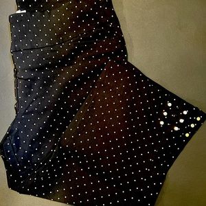 NWOT!  Ricki’s black polka dot capris- Size LRG